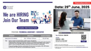 Torrent Pharma Walk in Drive for Technical Assistant & Executive in Quality Control (Formulation) – 29th June