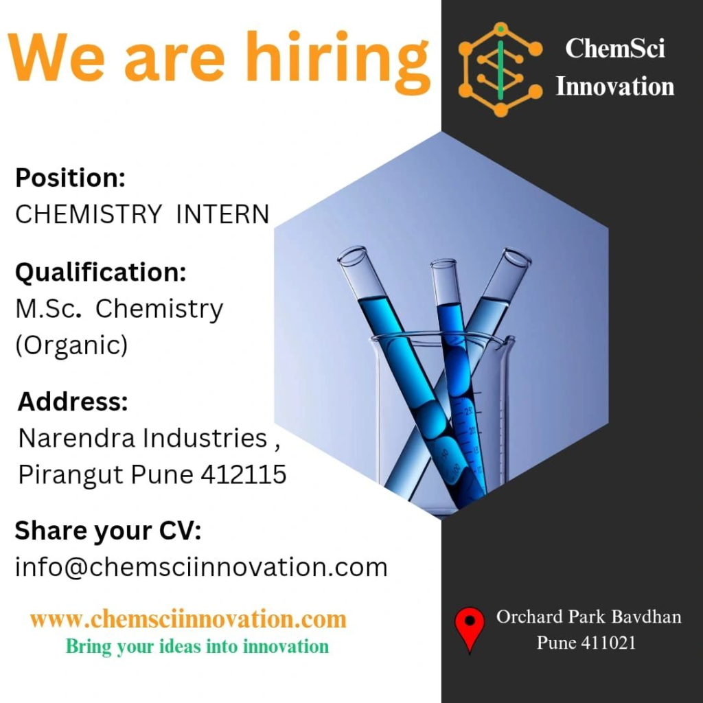 ChemSci Innovation Internship Opportunity for Chemistry Intern Jobs in Pune
