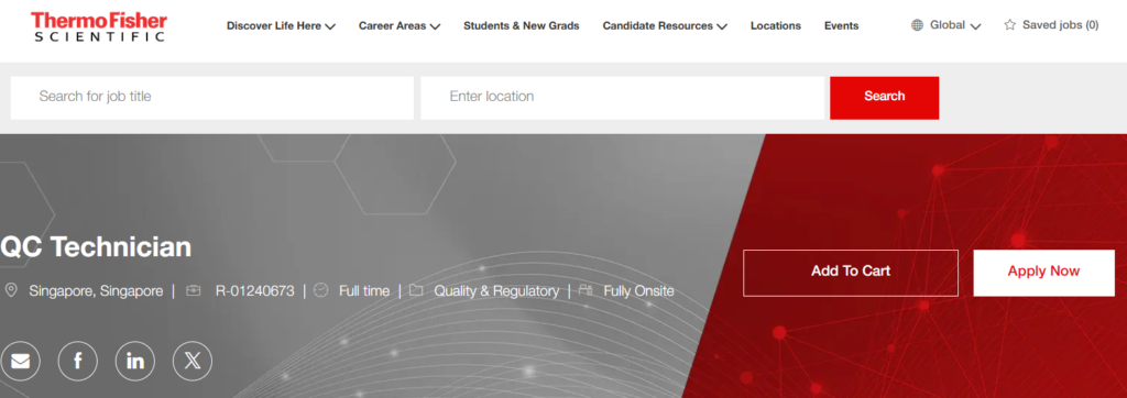 Thermo Fisher Scientific - Urgent Hiring for QC Technician [Fully Onsite]