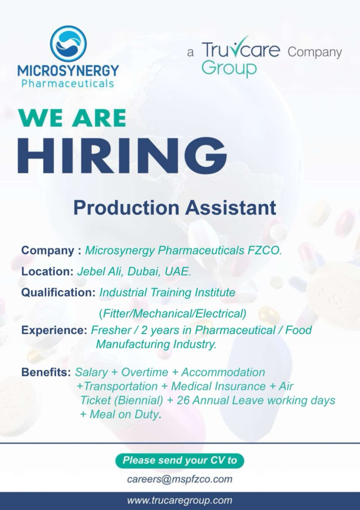 Trucare Group - Job Openings for Production Assistant, Junior Officer, and Internal Auditor Roles in Dubai