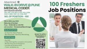 99+ Job Openings @ Advantmed Walk-In Drive for Medical Coders on 19th & 20th July