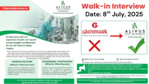 Alivus Life Sciences Walk-In Interview for Warehouse, Store and Engineering Maintenance Roles – July 8, 2025