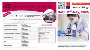 BDR Pharmaceuticals Walk-In Interview for Quality Assurance (IPQA) Roles – July 2, 2025