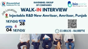 Biovonic Healthcare Walk-In Interview for Various Roles in Injectable R&D and Related departments