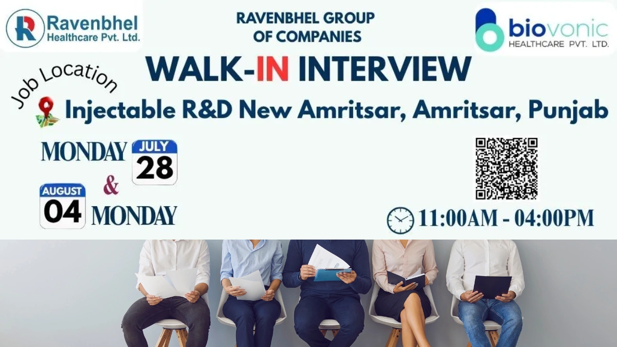 Biovonic Healthcare Walk-In Interview for Various Roles in Injectable R&D and Related departments