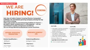 Corona Remedies is Hiring for Research Scientist - ADl & Production