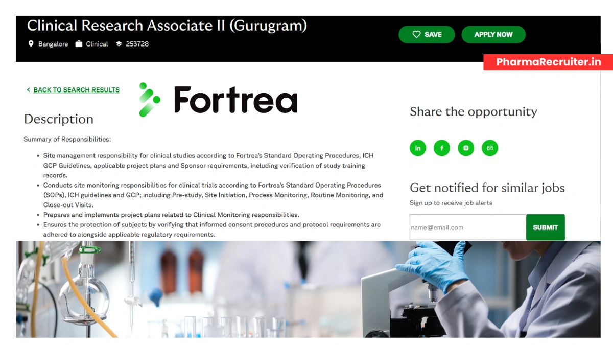 Fortrea Is Hiring for Clinical Research Associate II (Oncology)