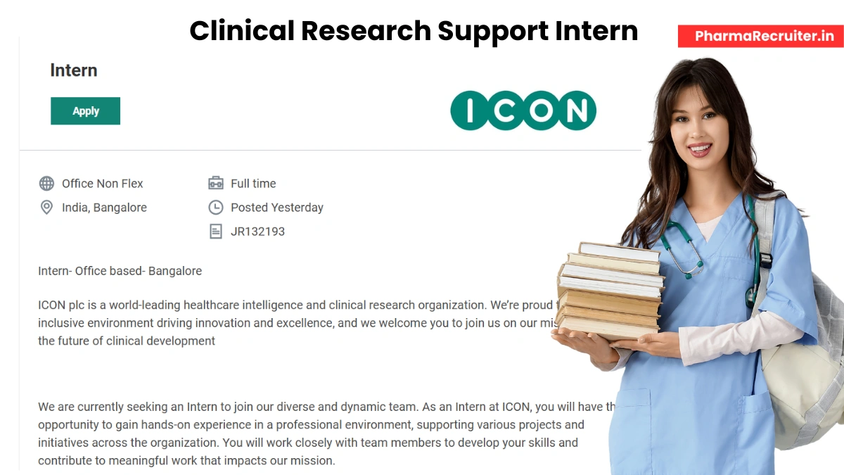 ICON Internship - Hiring for Clinical Research Support Intern (Office-based)