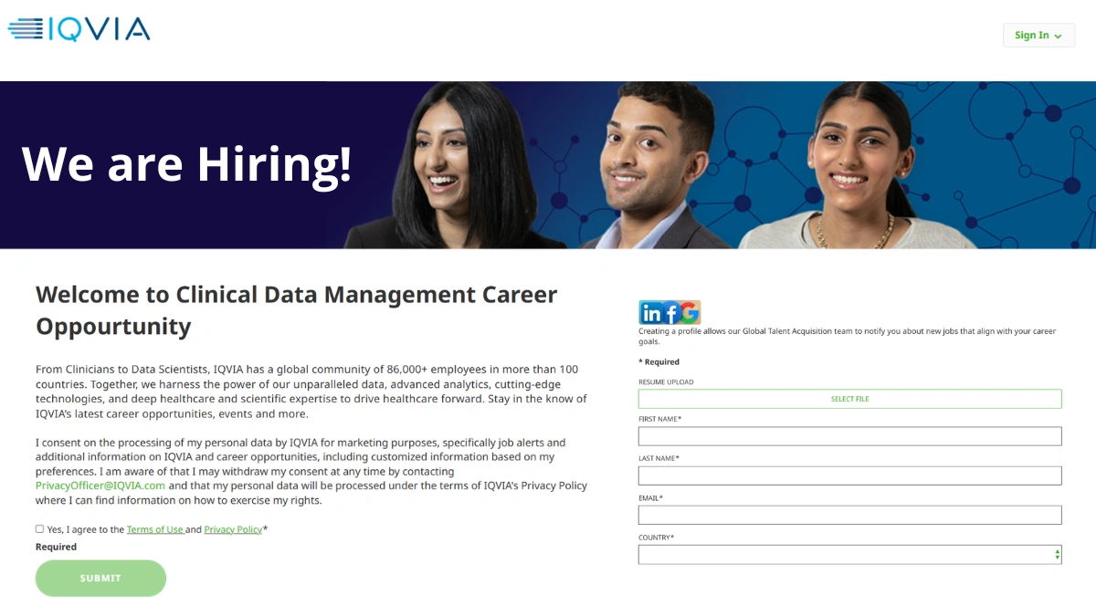 IQVIA is Hiring Clinical Data Management (Pharmacovigilance)