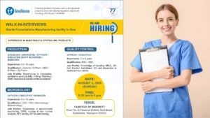 Indoco Remedies Walk-In Interview for Sterile Formulations in Production, Quality Control and Microbiology Roles