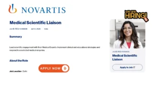 Novartis is Hiring Medical Scientific Liaison Opportunity in Delhi