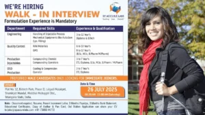 SP Accure Labs Walk-In Interview for Production, Quality Control, and Engineering Job Roles