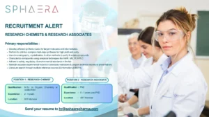 Sphaera Pharma - Hiring for Research Chemists & Research Associates (0-5 Years Exp)