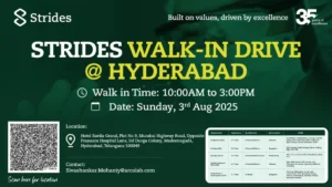 Strides Pharma Walk-In Drive for QA, QC, Production, F&D Packing Roles on 3rd August