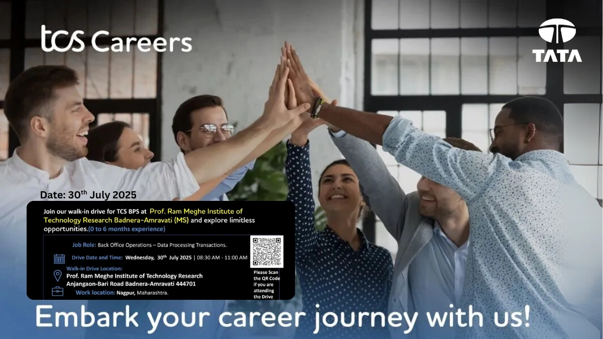 TCS BPS Walk-In Drive for Back Office Operations for Freshers on 30th July