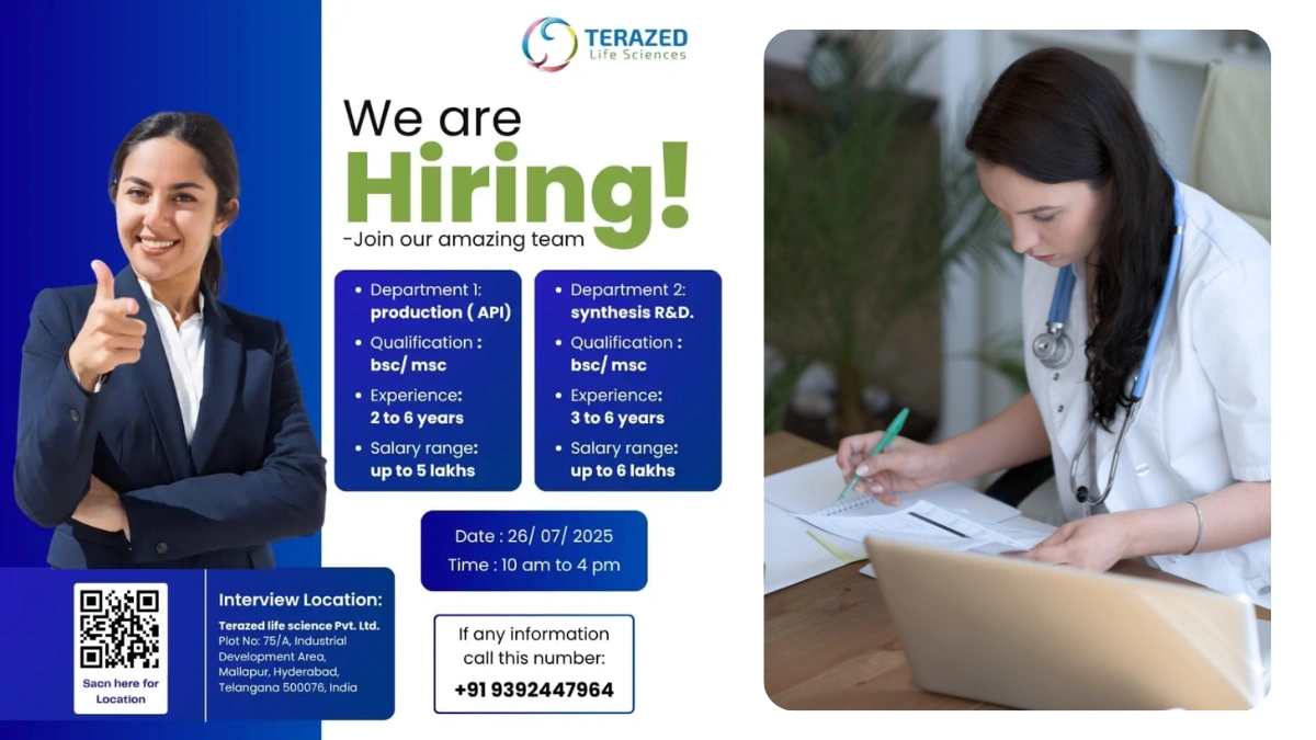 Terazed Life Sciences Walk-In Interview for Production and R&D Roles