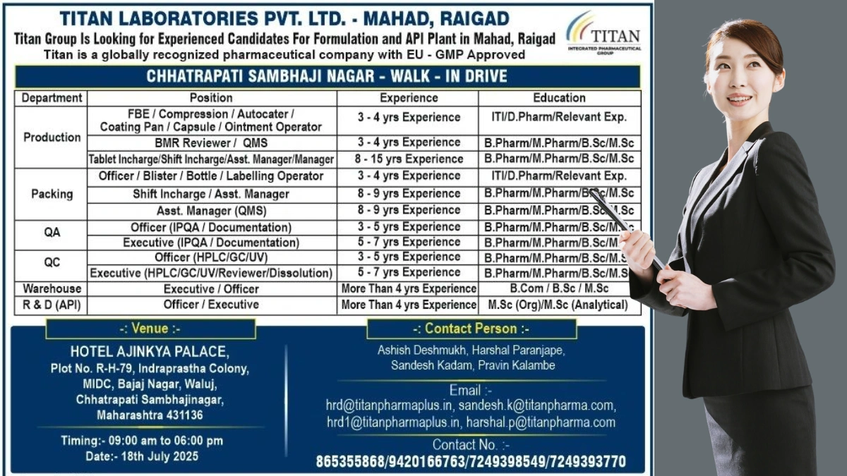 Titan Laboratories Walk-In Drive in Chhatrapati Sambhajinagar on July 18, 2025