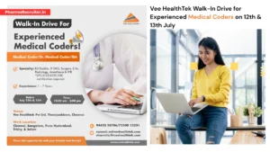 Vee HealthTek Walk-In Drive for Experienced Medical Coders on 12th & 13th July