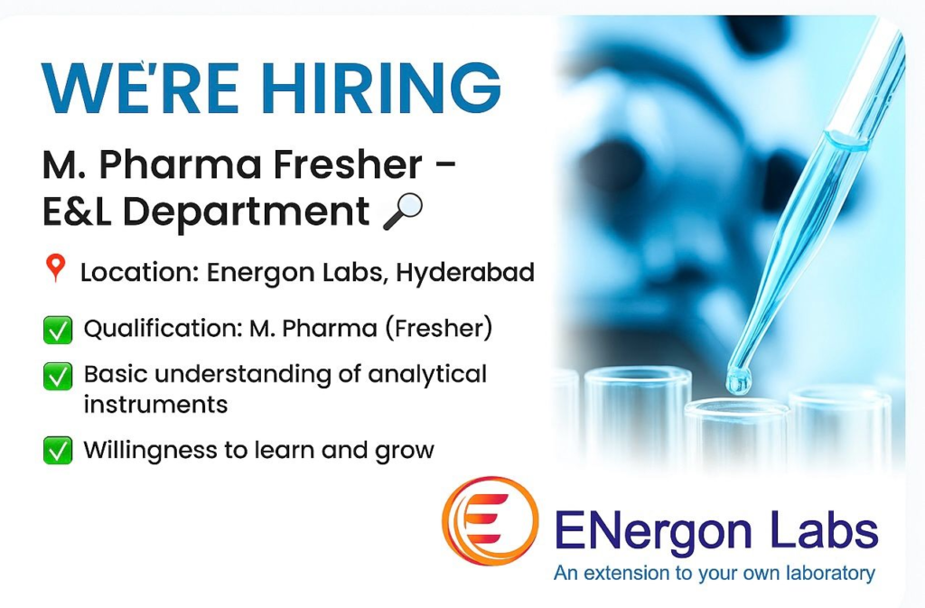 Energon Labs - Job Openings for M. Pharma Freshers in Hyderabad