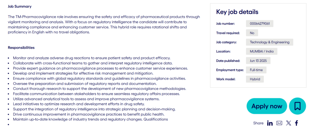 Cognizant is Actively Hiring for TM-Pharmacovigilance in Mumbai
