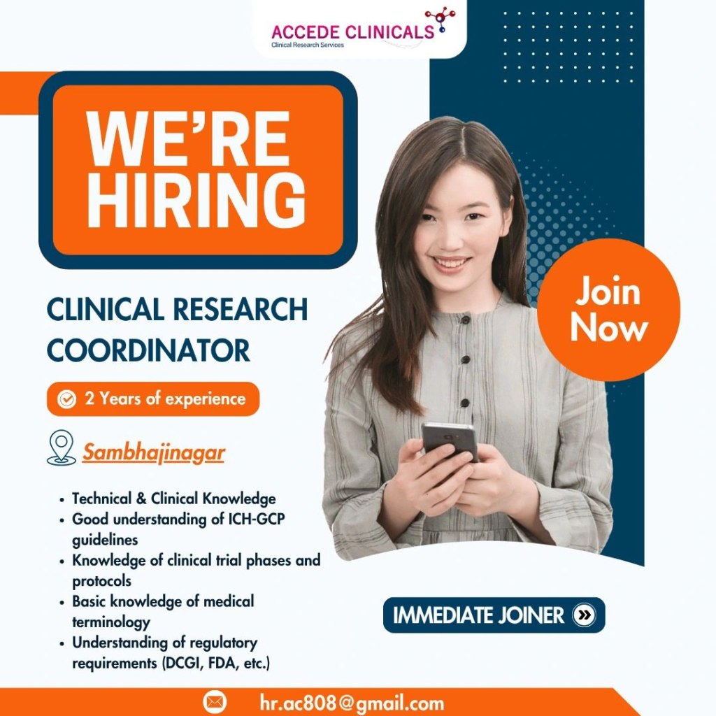 Accede Clinicals - Hiring for Clinical Research Coordinator Roles