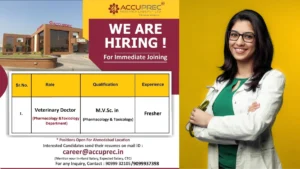 Accuprec Research Labs - Hiring Fresher as a Veterinary Doctor