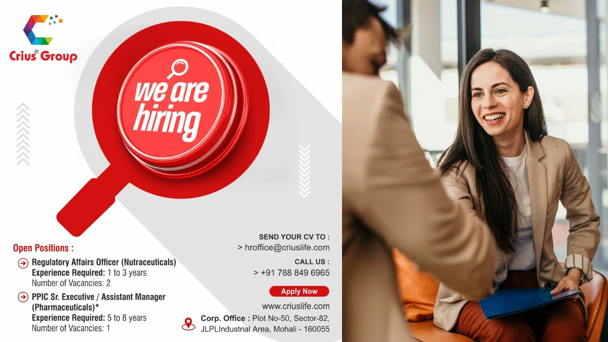 Crius Group is Hiring for Regulatory Affairs in Mohali!