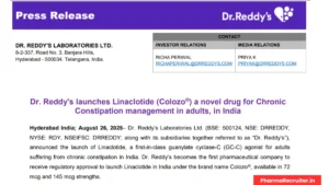 Dr. Reddy's launches Linaclotide (Colozo®