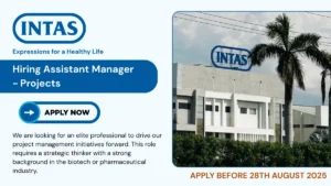 Intas Pharma is Hiring for Assistant Manager-Projects
