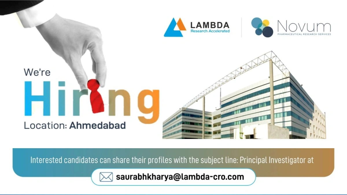 Lambda is Hiring a Principal Investigator in Clinical Research (MD Pharmacology)