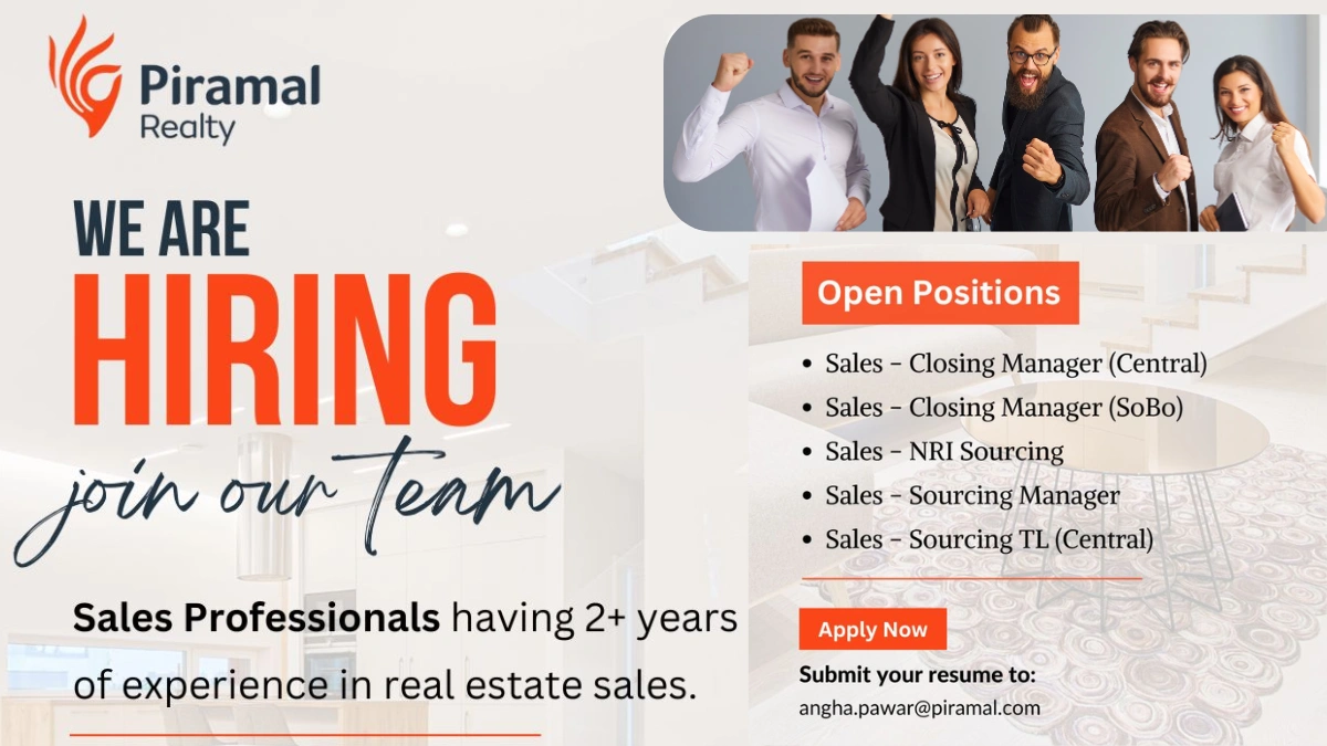 Luxury Real Estate Sales Jobs in Mumbai – Apply Now at Piramal Realty