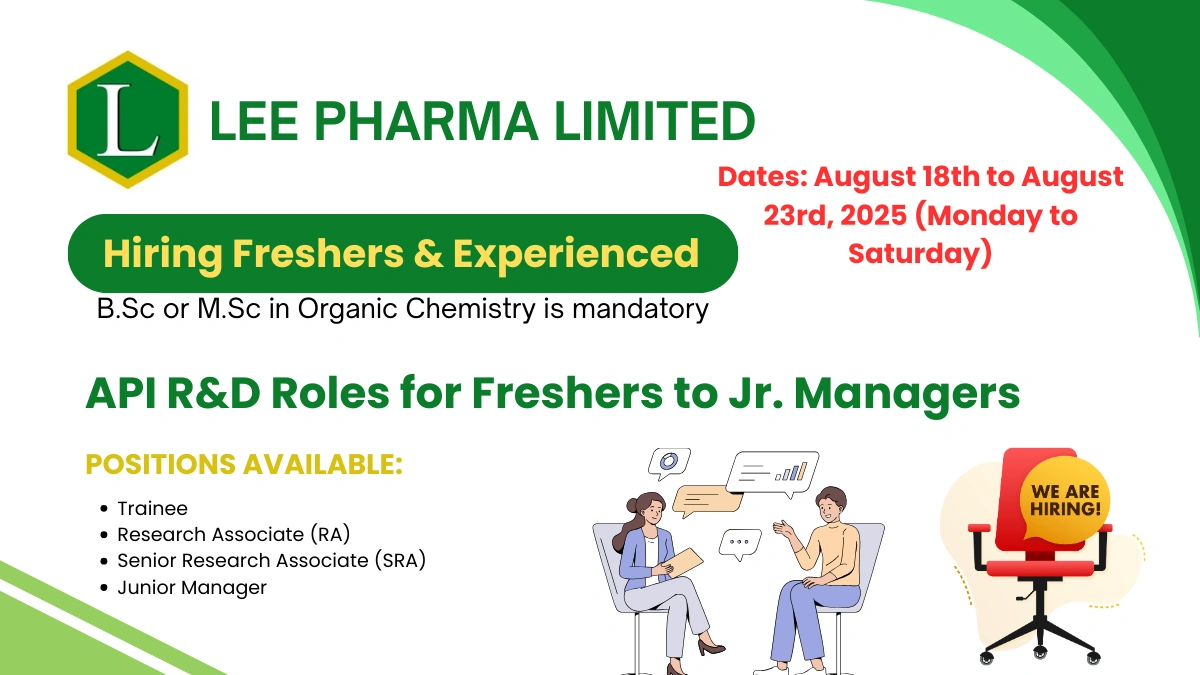 Mega Week-Long Walk-In Drive at USFDA-Approved Lee Pharma