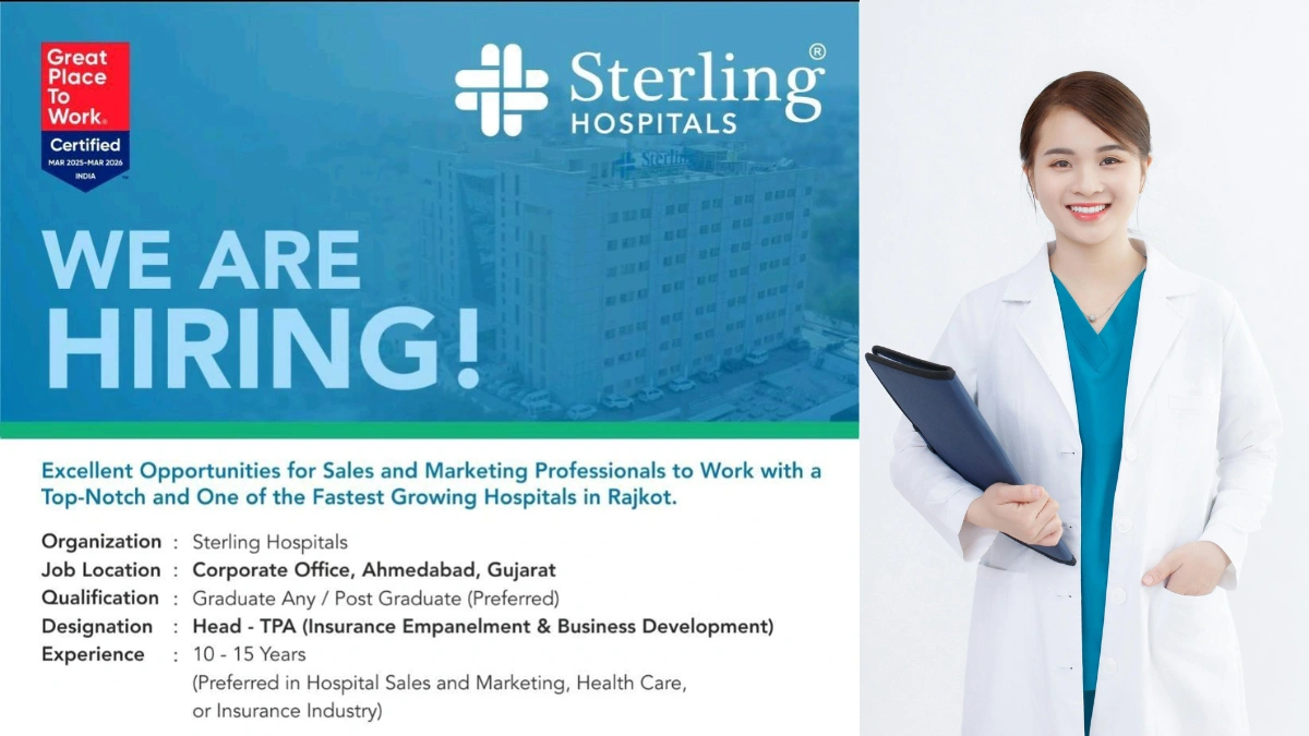 Sterling Hospitals is Hiring a Head of TPA in Ahmedabad