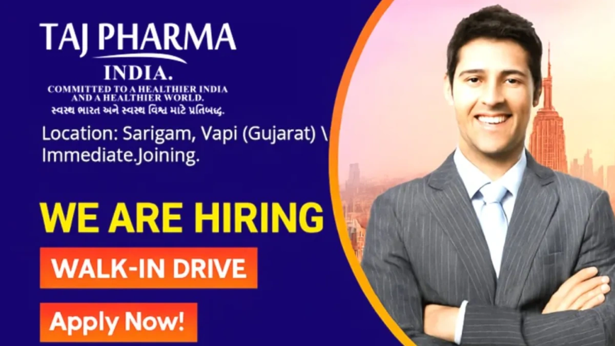 Taj Pharma India Ltd Walk-In Interview for Pharma Openings in Quality Control, Production, R&D, and Utility Roles on 14th August