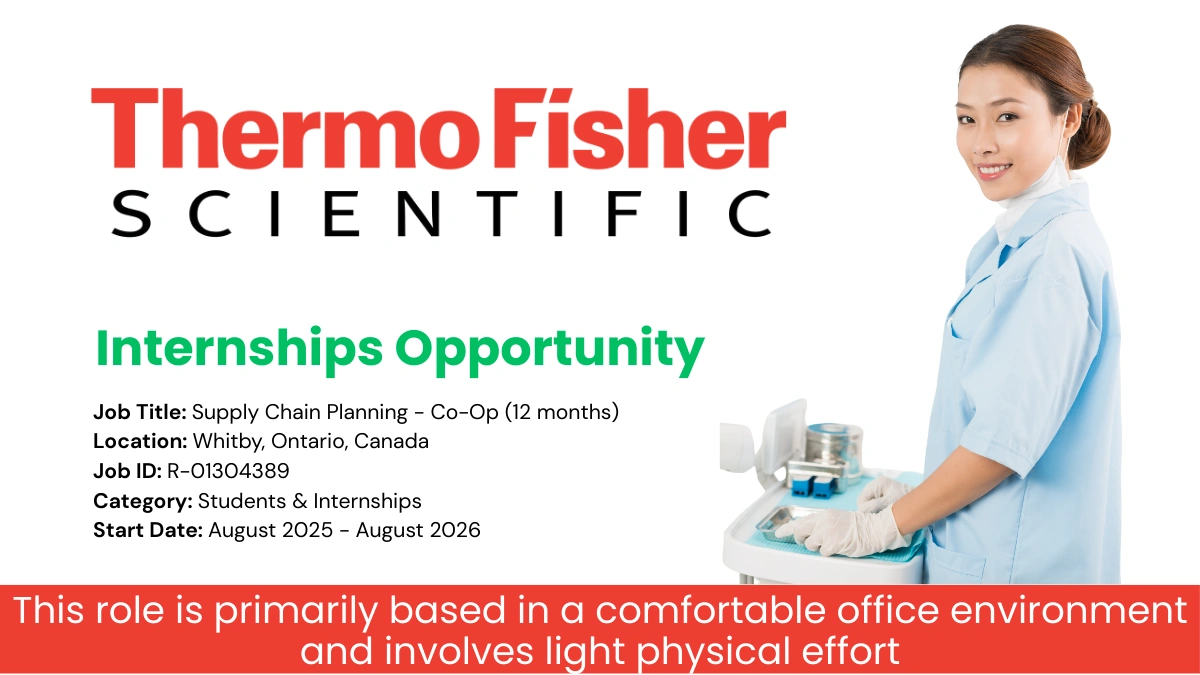 Thermo Fisher Scientific Internship - Hiring for Supply Chain Planning Co-Op (12 months)