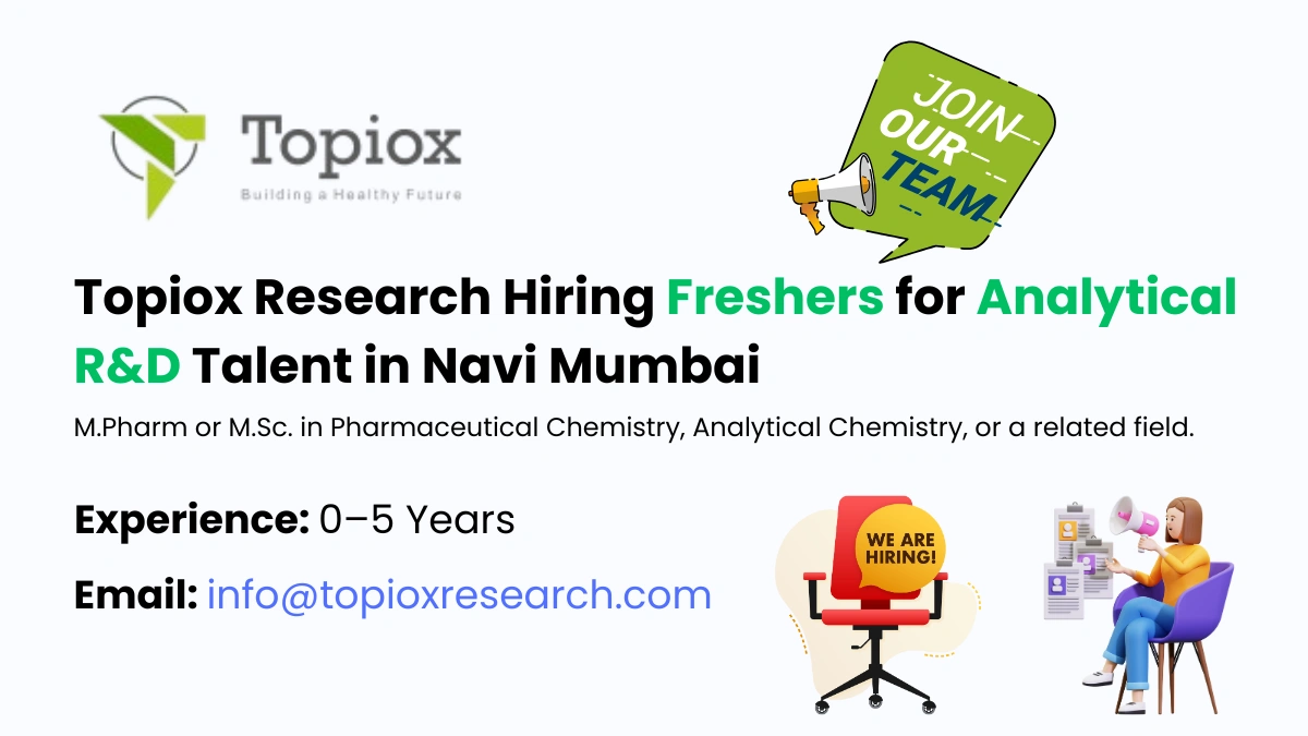 Topiox Research Hiring Freshers for Analytical R&D Talent in Navi Mumbai