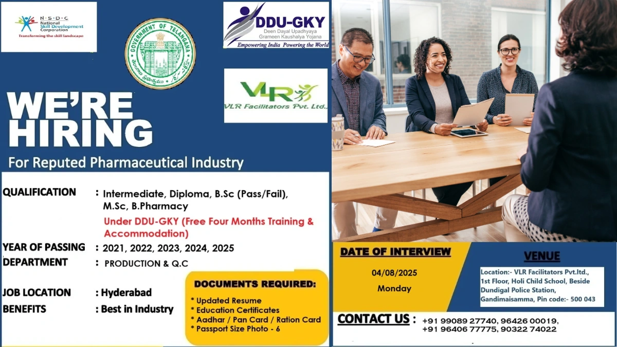 VLR Facilitators Walk-In Interview for Freshers on 4th & 5th August
