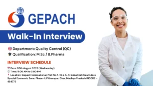 Walk-In Interviews @ Gepach International - Hiring for Quality Control Team! (Pithampur)