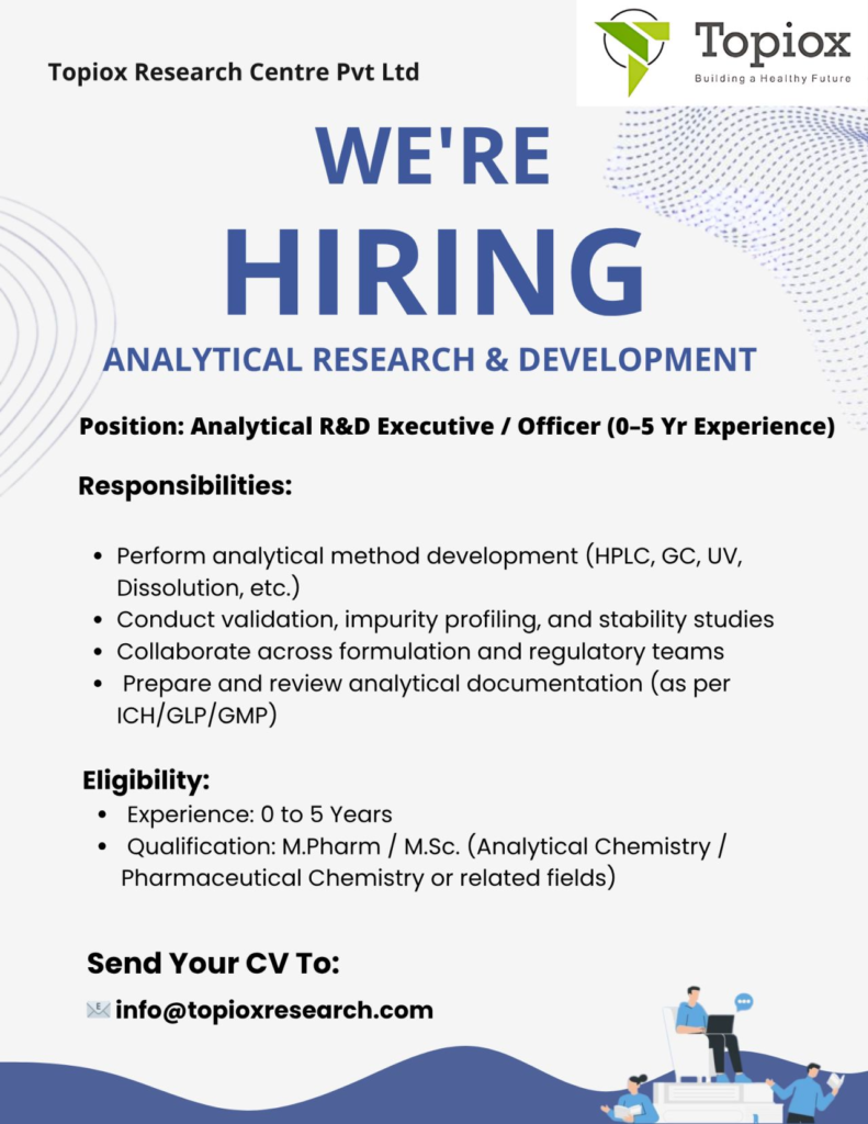 Topiox Research Hiring Freshers for Analytical R&D Talent in Navi Mumbai
