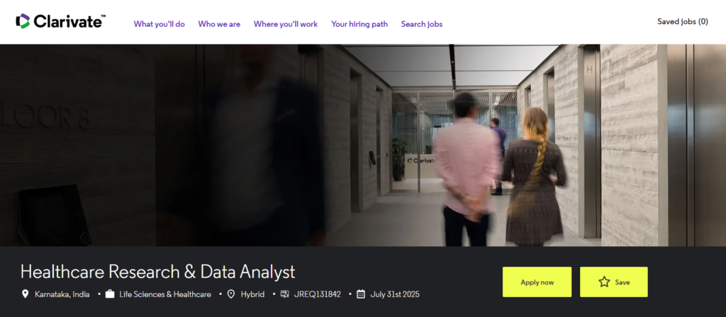 Clarivate - Job Openings for Freshers in Healthcare Research & Data Analyst