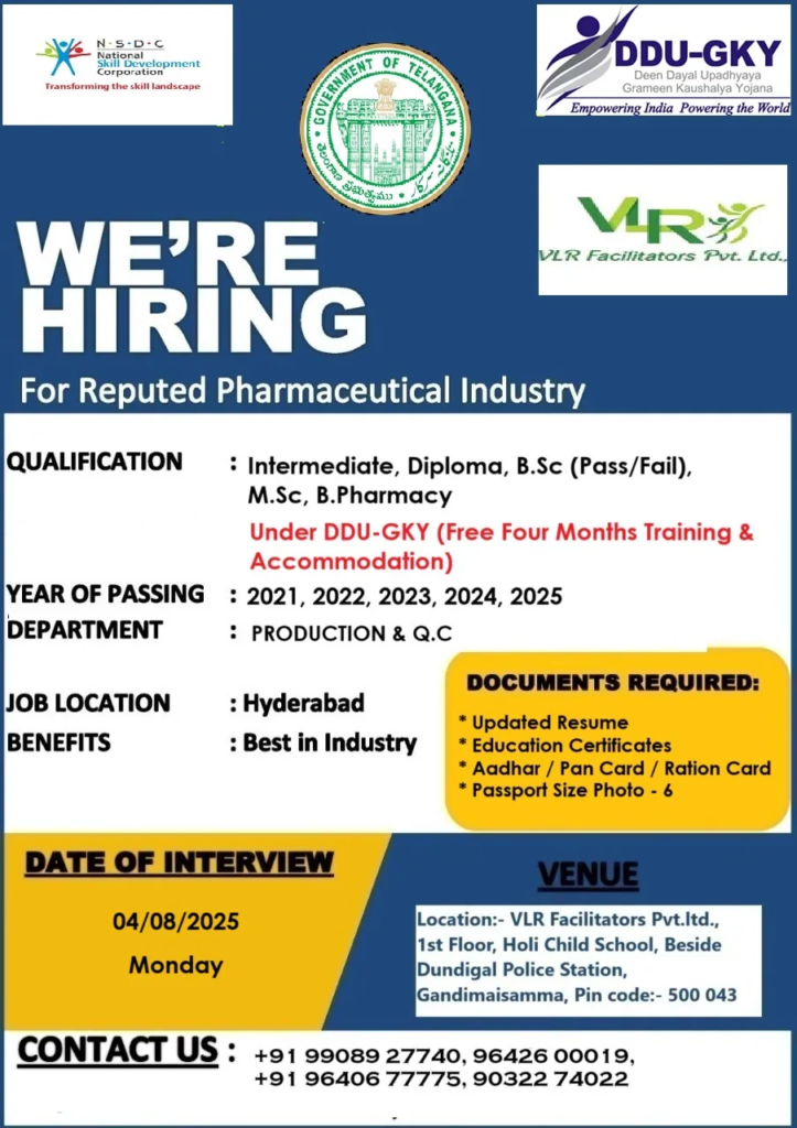 VLR Facilitators Walk-In Interview for Freshers on 4th & 5th August