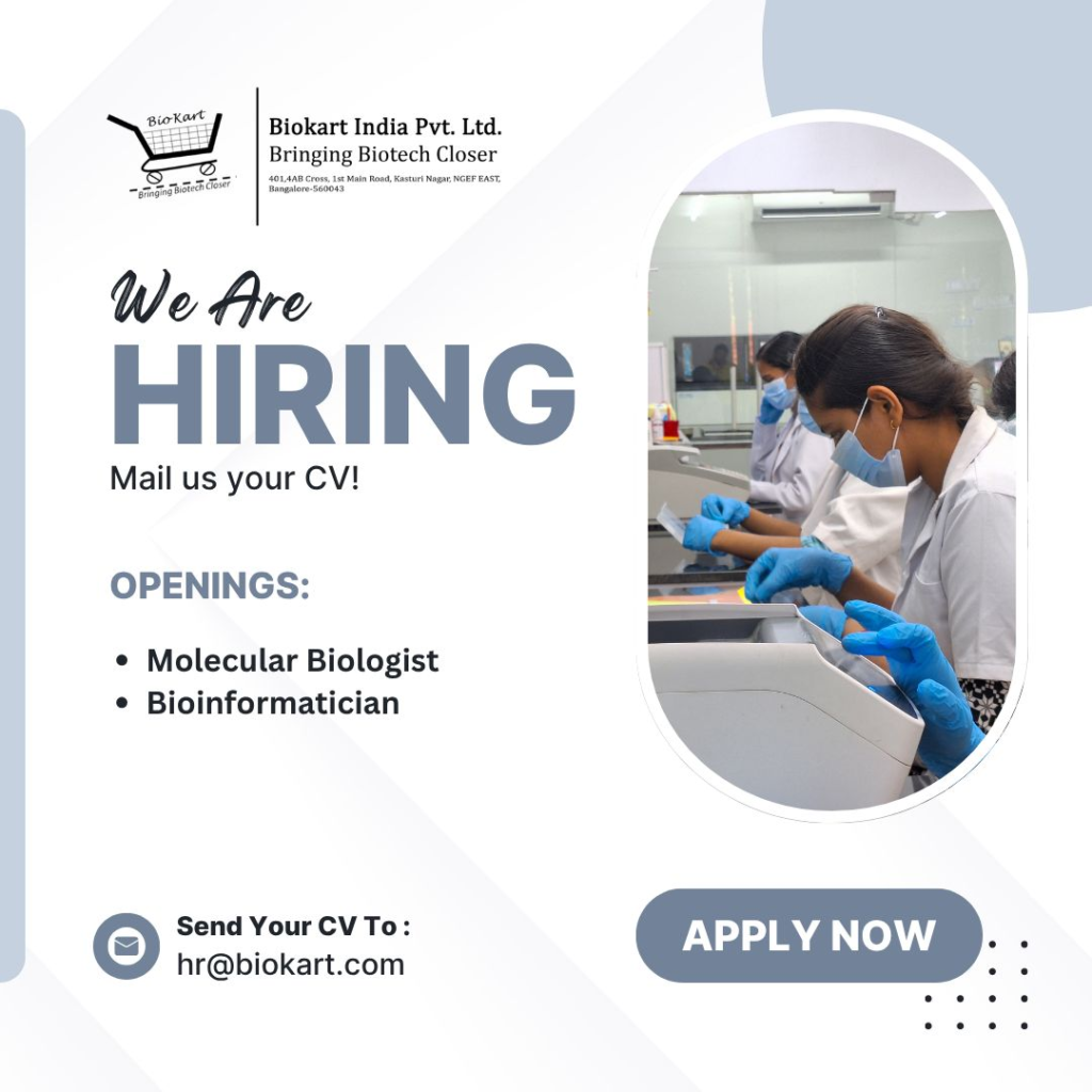 Biokart India is Hiring for Molecular Biologist & Bioinformatician - Lab Technician