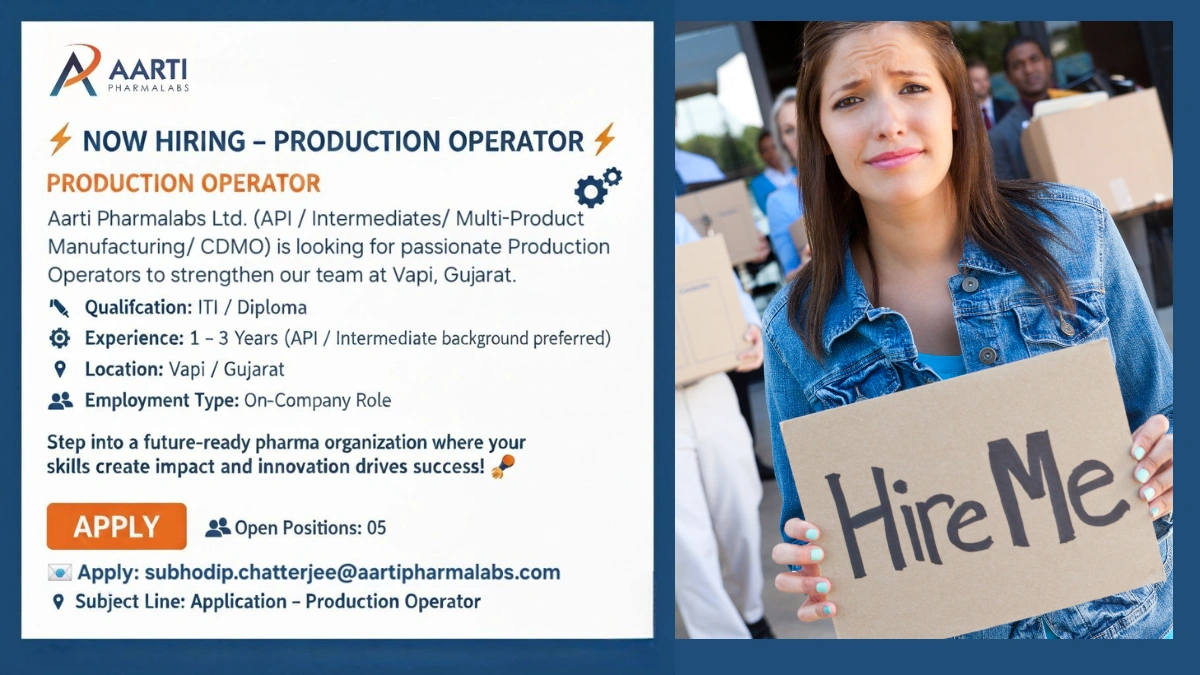 Aarti Pharmalabs is Hiring for Production Operator Jobs in Vapi