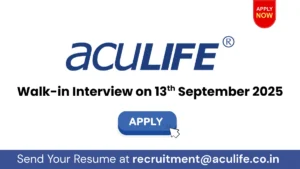 AcuLife Healthcare Walk-in Interview – September 2025