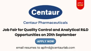 Centaur Pharmaceuticals Hiring for Quality Control and Analytical R&D Opportunities