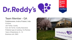 Dr. Reddy's Laboratories Hiring in QA