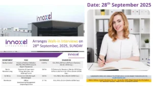 Innoxel Lifesciences Pvt. Ltd. Walk in Interview