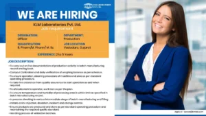 KLM Laboratories Pvt. Ltd. is Hiring Production Officers