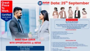Kotak Mahindra Bank Walk-in Drive for Branch Manager in Mumbai on 25th September
