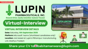 Lupin Virtual Interview 2025 – Quality Control (High Potent Formulations)
